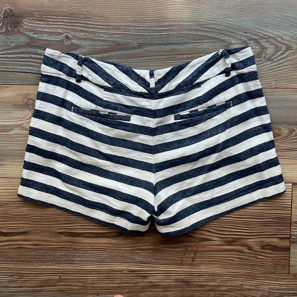 Ann Taylor Blue and White Stripe Shorts (Sz 8)